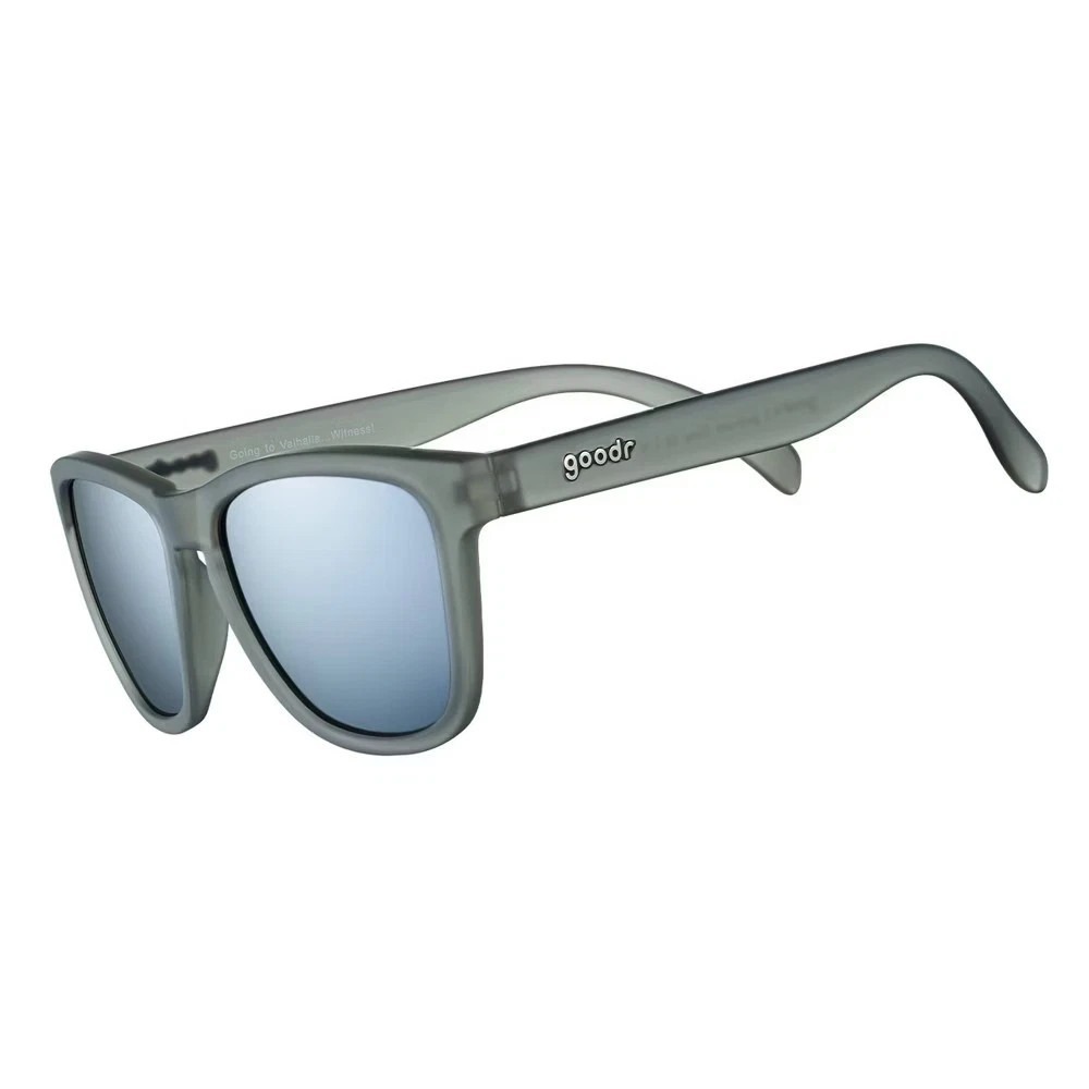 goodr Adult Going to Valhalla... Witness! Plastic Rectangle Sunglasses - Gray
